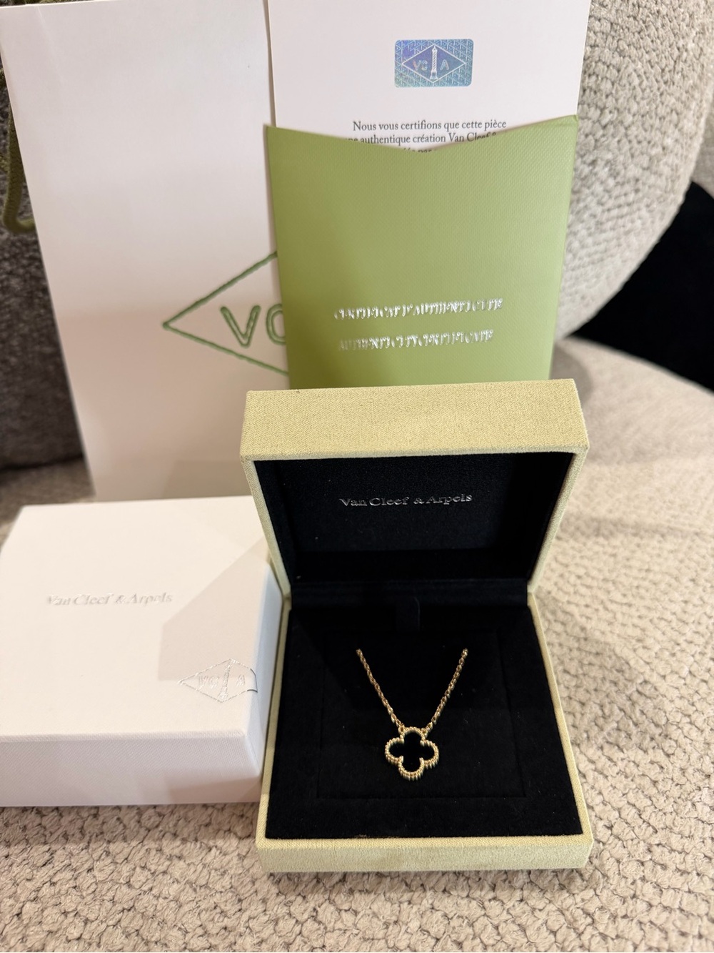 Van Cleef & Arpels Gold Four-Leaf Alhambra Necklace